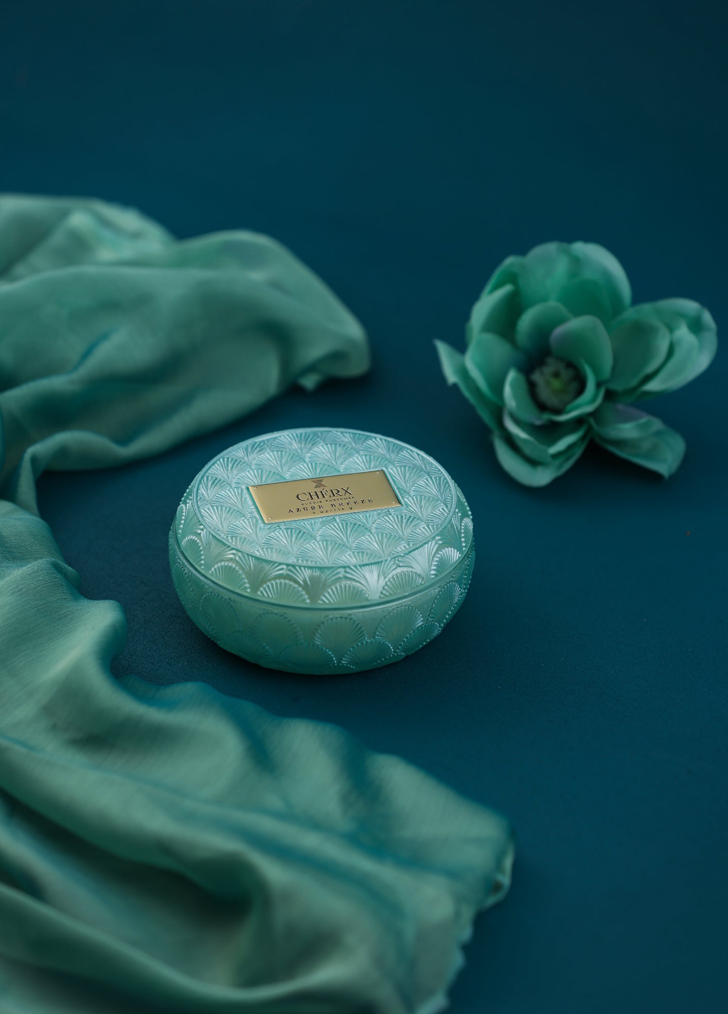 Azure Breeze Glass Bowl Candle