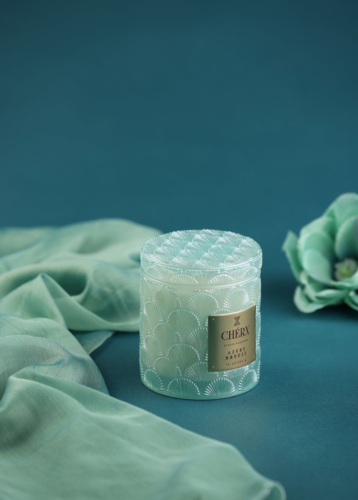 Azure Breeze Glass Jar Candle