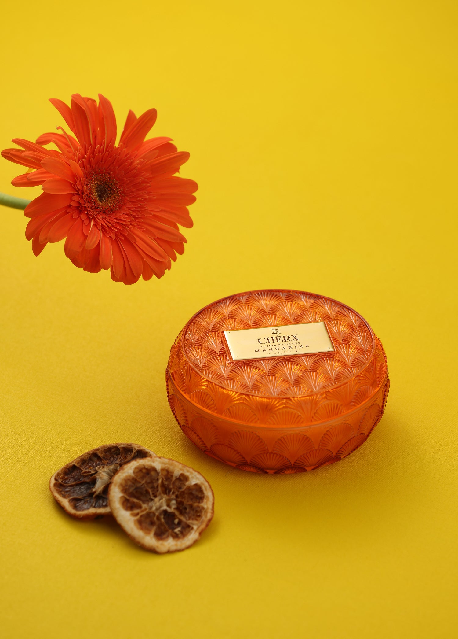 Mandarine Glass Bowl Candle