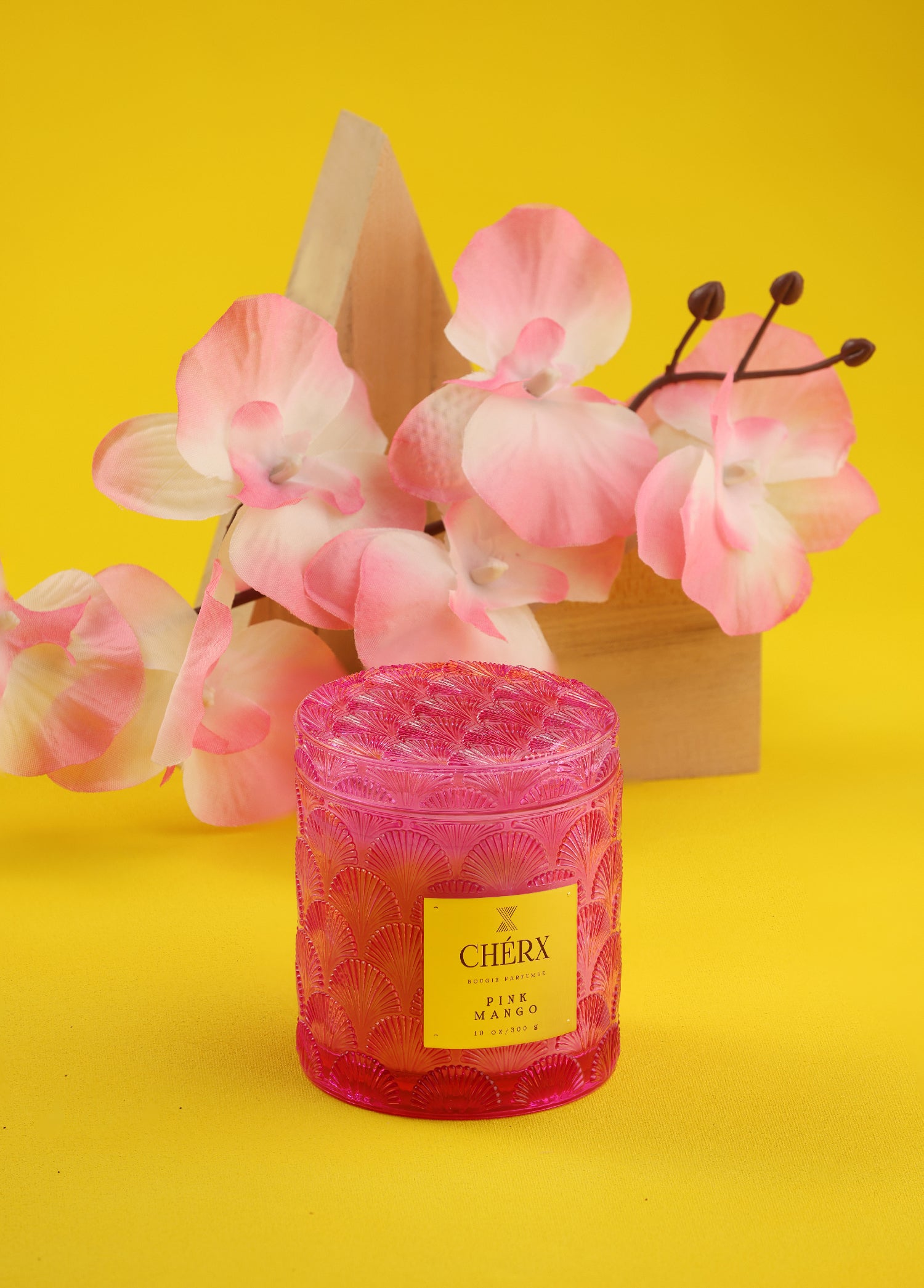 Pink Mango Glass Jar Candle